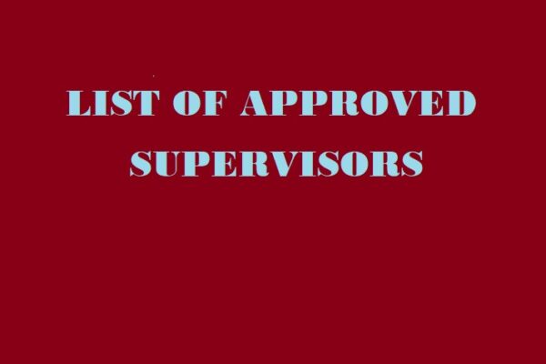 APPROVED SUPERVISORS PGMIQ