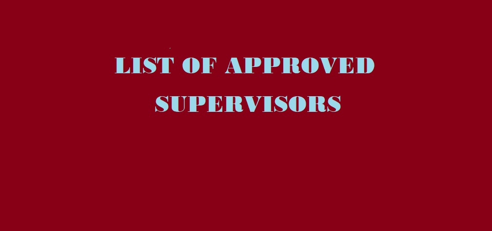 APPROVED SUPERVISORS PGMIQ